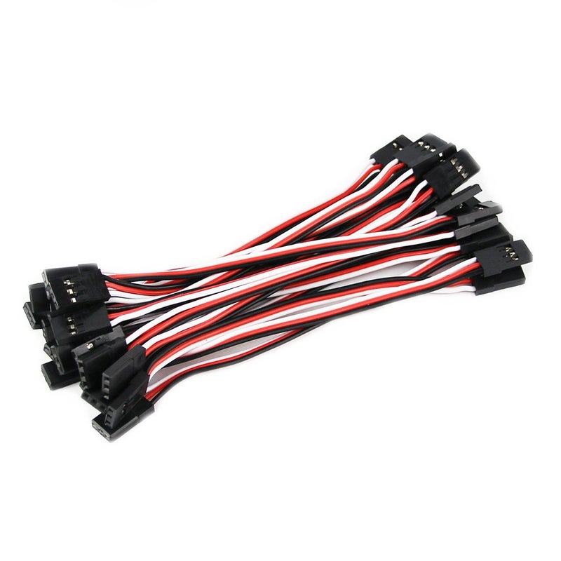 OliYin 20pcs 3.93inch 10cm 100mm Servo Extension Lead Wire Cable Male to Male KK MK MWC 26awg Servo Wire - Image 1